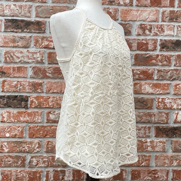 Romeo & Juliet Couture braided strap cream tank top / S / New With Tags - Picture 5 of 16
